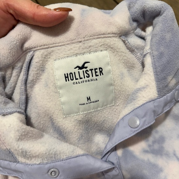 Hollister Fleece Tye Dye Quarter Button Up - Picture 3 of 6